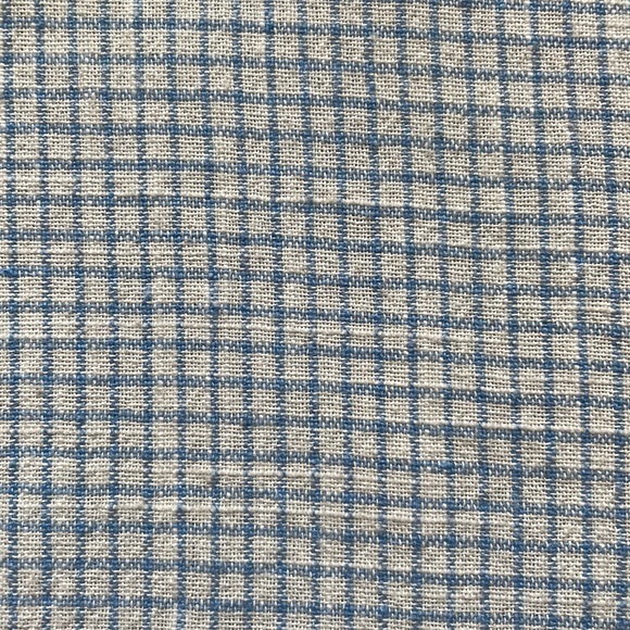 Collezione Cotton Shadow Check Long Sleeve Button Down Shirt - White/Blue - Picture 4 of 13